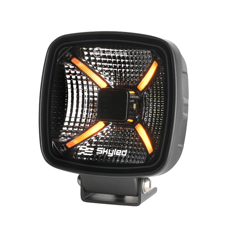 Lampa LED Patrata, Astra 60F Gen2 60W, 6000 Lumeni, Lumina Raspandita, Pozitie 3 Culori Alb Portocaliu Rosu, 10-32V, 9.3cm, Omologare R10 [3]