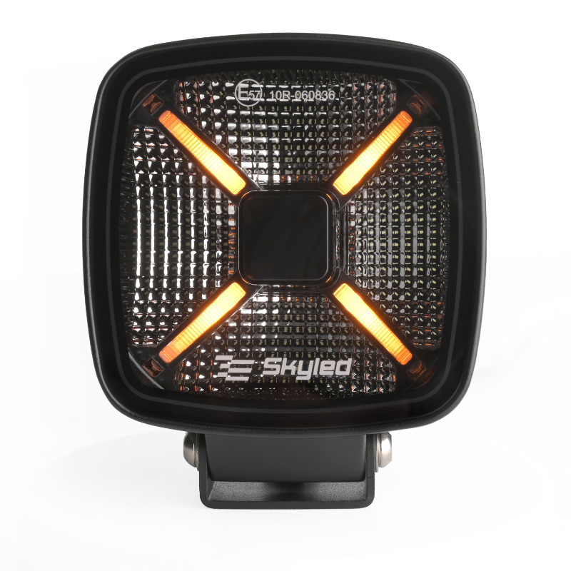 Lampa LED Patrata, Astra 60F Gen2 60W, 6000 Lumeni, Lumina Raspandita, Pozitie 3 Culori Alb Portocaliu Rosu, 10-32V, 9.3cm, Omologare R10 [6]