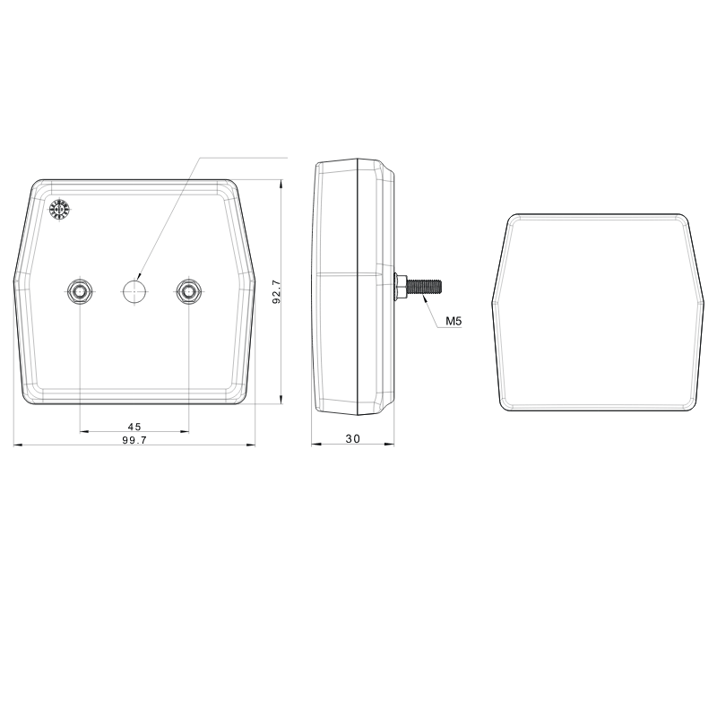 Lampa LED pentru mers inapoi, marsarier, 12V, 9.97cm, cu cablu [3]