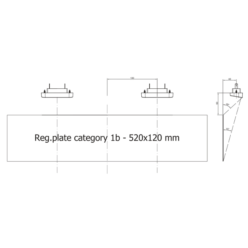Lampa LED pentru numar inmatriculare, 8.25 x 3.25cm, 12/24V [7]