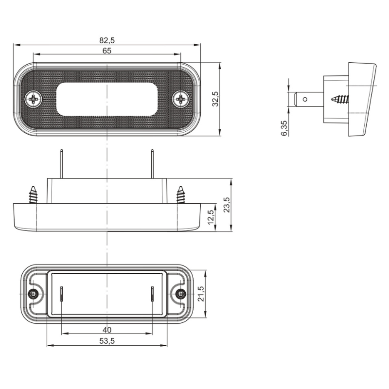 Lampa LED pentru numar inmatriculare, 8.25 x 3.25cm, 12/24V [4]