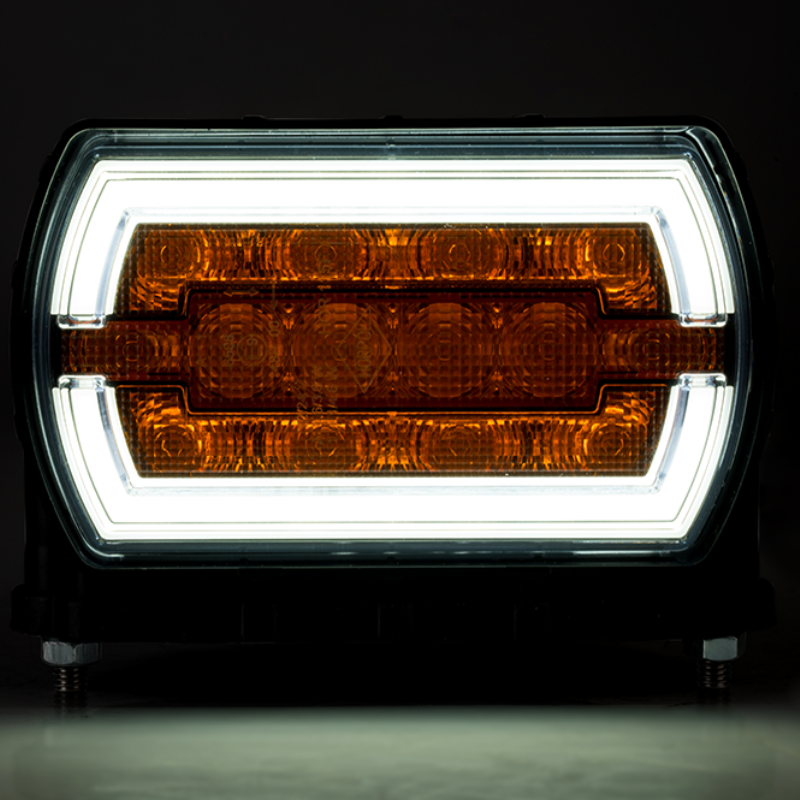 Lampa LED Semnalizare Fata, cu 2 functii, 13.1 x 8.6cm, 12/24V, CLEOfront, Montare Inferioara, si Pozitie [9]