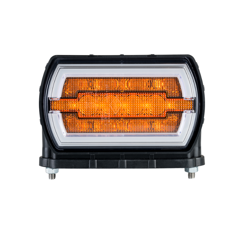 Lampa LED Semnalizare Fata, cu 2 functii, 13.1 x 8.6cm, 12/24V, CLEOfront, Montare Inferioara, si Pozitie [1]