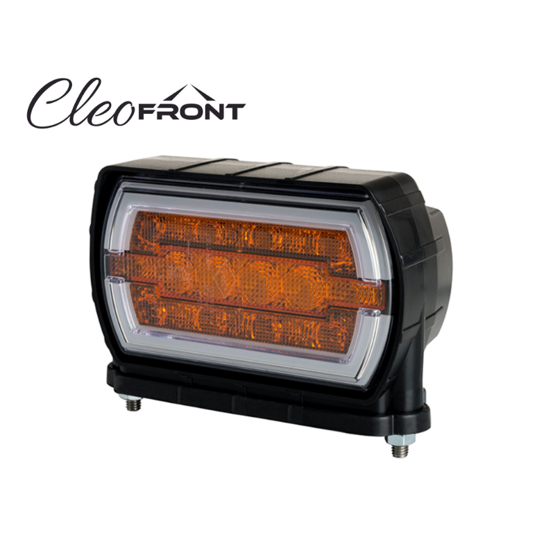 Lampa LED Semnalizare Fata, cu 2 functii, 13.1 x 8.6cm, 12/24V, CLEOfront, Montare Inferioara, si Pozitie [2]