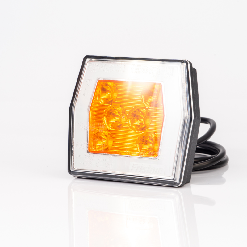 Lampa LED Semnalizare Fata Multifunctionala cu 2 Functii, Pozitie Neon, 9.95 x 9.3cm, 12/24V, cablu 1m [11]
