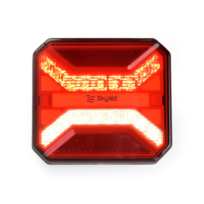 Lampa LED Spate Patrata, 12-24V, cu Pozitie, Marsarier, Ceata si Catadioptru [3]