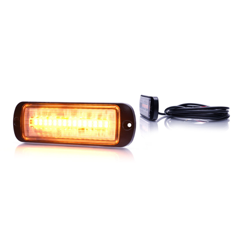 Lampa LED de avertizare, stroboscop cu lumina portocalie, 13.29 x 4.39cm, ADR [2]