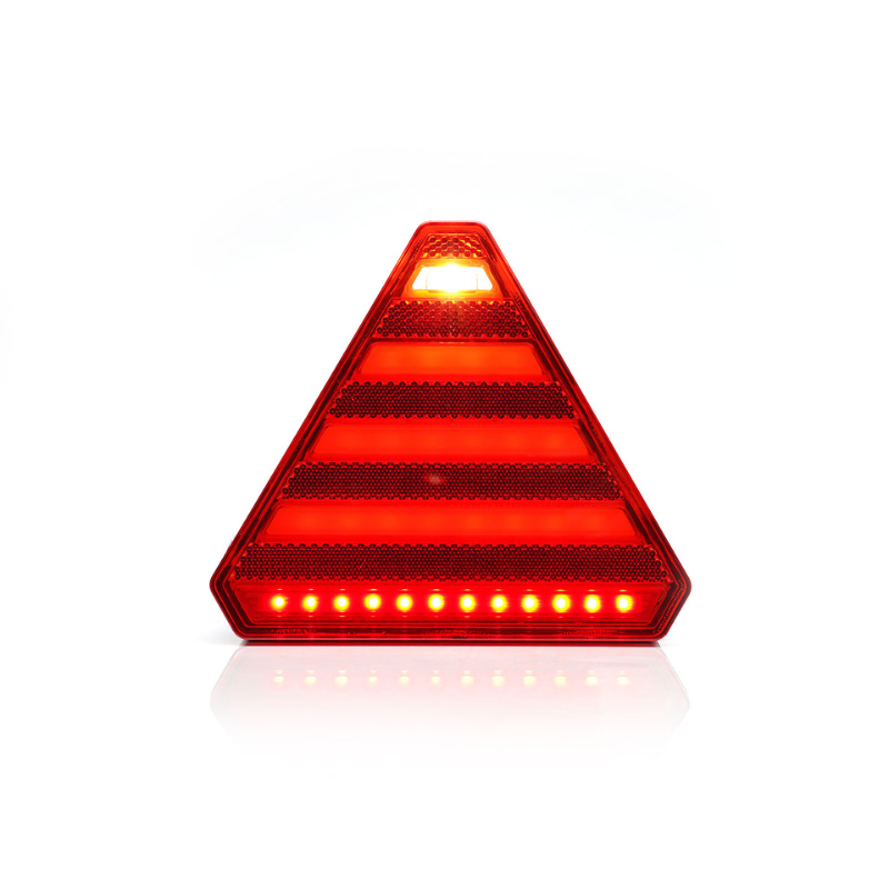 Lampa LED triunghiulara multifunctionala spate, tripla cu 6 functii, 12/24V, 16.3 x 14.3cm, cablu [8]