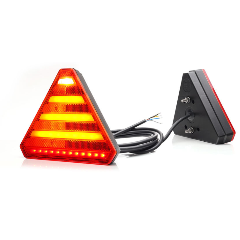 Lampa LED triunghiulara multifunctionala spate, tripla cu 6 functii, 12/24V, 16.3 x 14.3cm, cablu [3]