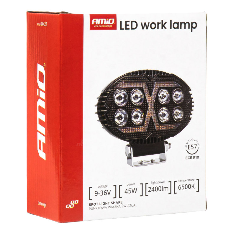 Lampa lucru LED, 45W, 2400 lumeni, lumina alba, galbena, 10-36V, omologata, vehicule, utilaje [6]