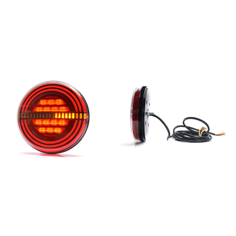 Lampa multifunctionala rotunda LED spate, tripla cu 3 funcții, ADR, neon, semnalizare dinamica, 12/24V, 14.20cm [2]