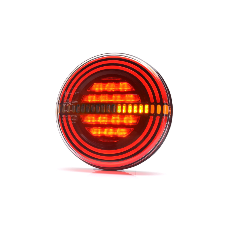 Lampa multifunctionala rotunda LED spate, tripla cu 3 funcții, ADR, neon, semnalizare dinamica, 12/24V, 14.20cm [9]