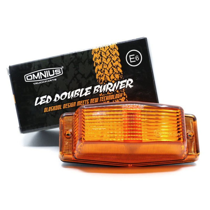 Lampa Pozitie Portocalie, Gabarit LED Double Burner Old School, 24V, 12.6 x 5.5cm [6]