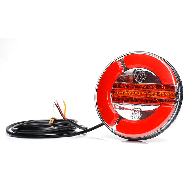 Lampa rotunda LED spate, tripla cu 3 functii, neon, semnalizare dinamica, 12/24V, 14.20cm [2]