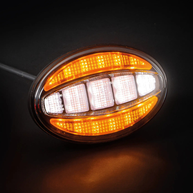 Lampa Semnalizare Fata, cu 2 functii, 12/24V, 14 x 9.3cm, Cablu 1m [2]