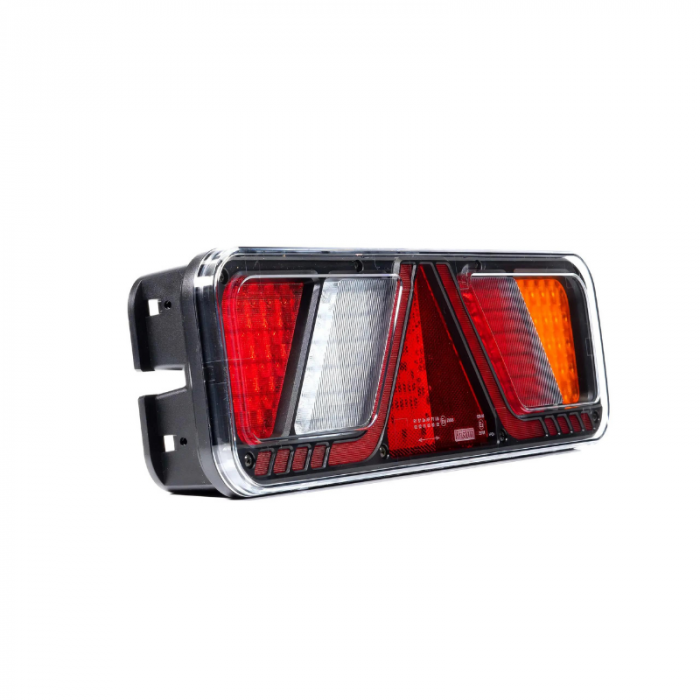 Lampa semnalizare LED cu efect neon, 45 x 13.8cm, 24V, cablu 2.5m, si lampa gabarit lateral [2]