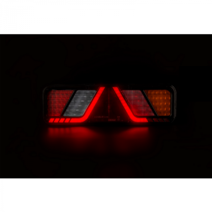 Lampa semnalizare LED cu efect neon, 45 x 13.8cm, 24V, cablu 2.5m, si lampa gabarit lateral [4]