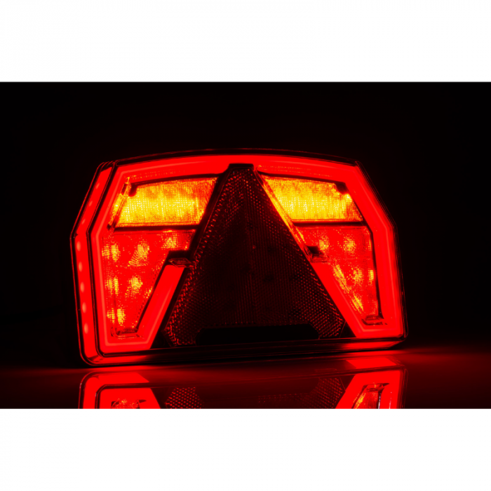 Lampa semnalizare LED cu efect neon, Canbus si triunghi, 24 x 14cm, 12V, mufa Bajonet [2]