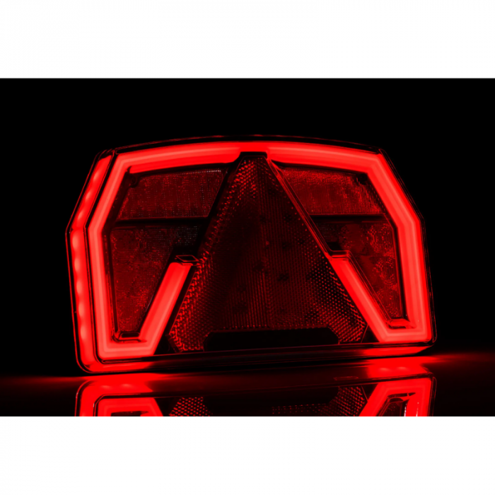 Lampa semnalizare LED cu efect neon, Canbus si triunghi, 24 x 14cm, 12V, mufa Bajonet [4]