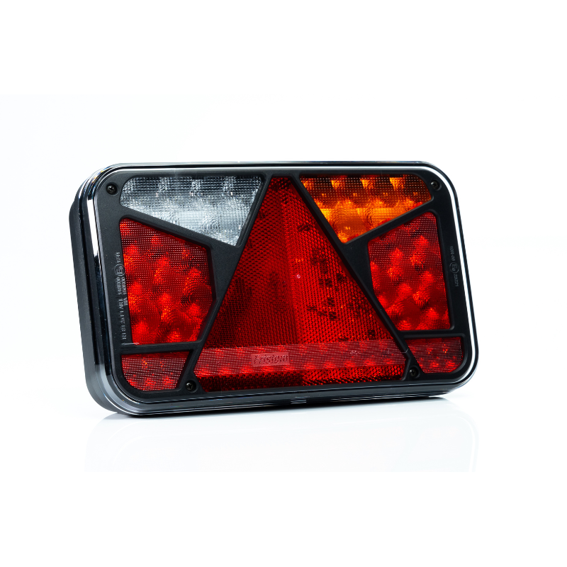Lampa semnalizare LED, Tripla cu Canbus si triunghi, 24 x 14cm, 12V, mufa Bajonet 6 pini [17]
