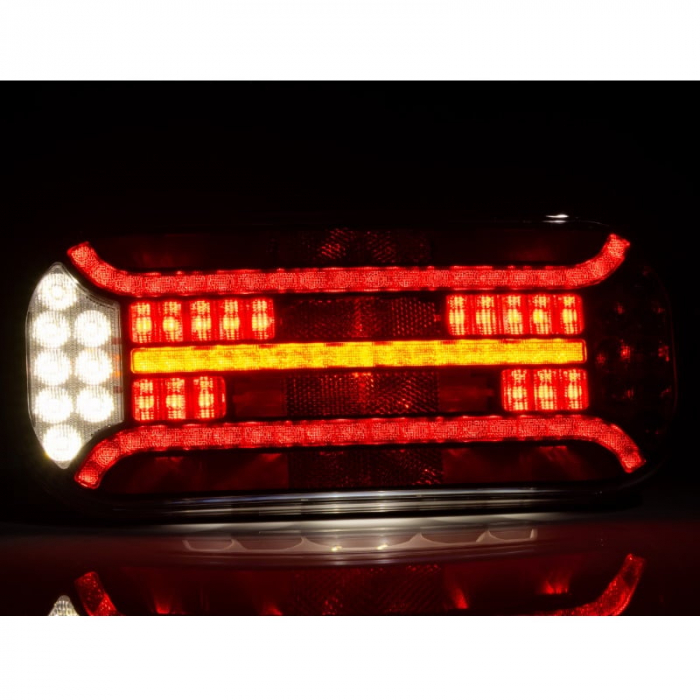 Lampa semnalizare spate Full LED, cu 7functii, 302 x 130mm, semnalizare dinamica - Fristom FT-600 [8]