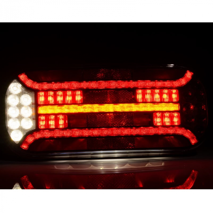 Lampa semnalizare spate Full LED, cu 7functii, 302 x 130mm, semnalizare dinamica - Fristom FT-600 [2]
