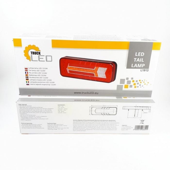 Lampa semnalizare spate, tripla cu semnalizare dinamica si efect neon, 28.5 x 10cm [7]