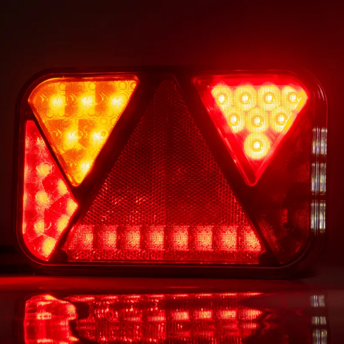 Lampa semnalizare, stop, tripla LED, 12V, cu triunghi, 20 x 13cm [2]