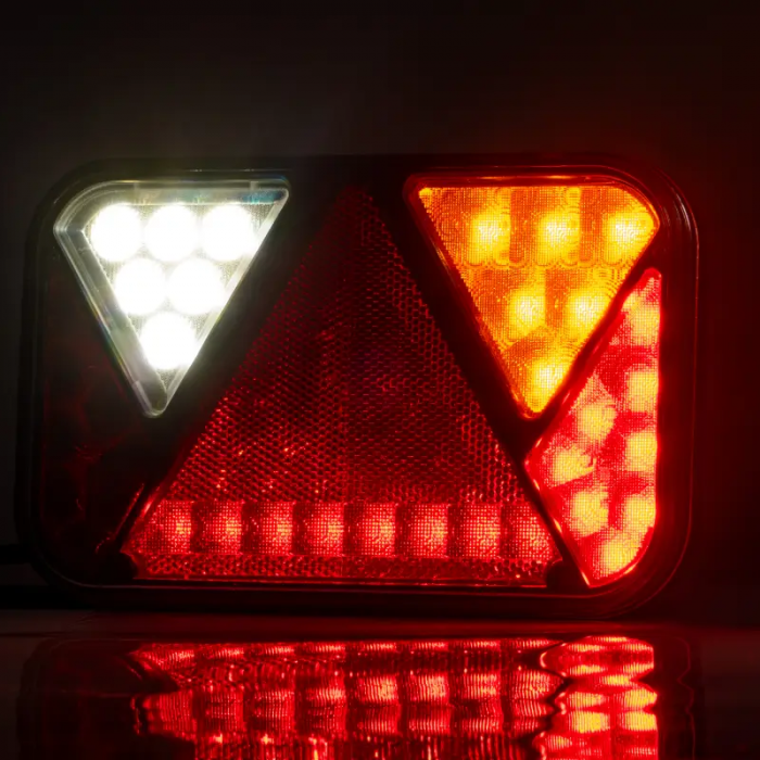 Lampa semnalizare, stop, tripla LED, 12V, cu triunghi, 20 x 13cm [2]