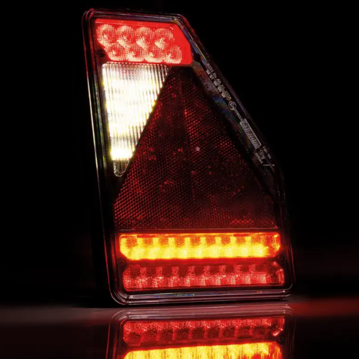 Lampa semnalizare, stop, tripla LED, cu triunghi, 21.1 x 14.6cm, 12V, IP 68 [2]