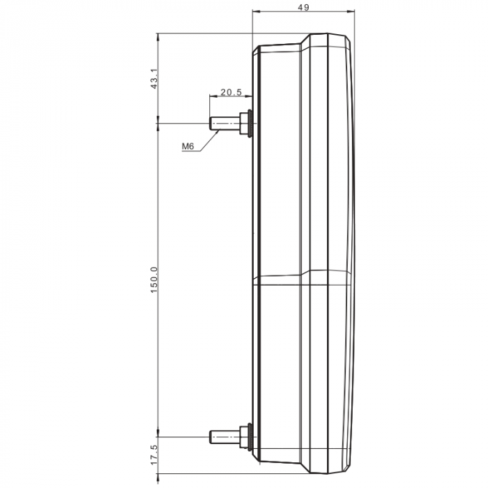 Lampa semnalizare, stop, tripla LED, cu triunghi, 21.1 x 14.6cm, 12V, IP 68 [4]
