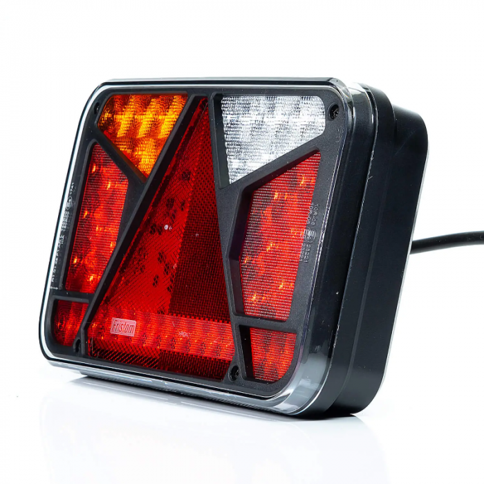 Lampa semnalizare, stop, tripla LED, cu triunghi, 24 x 14cm, 12/24V, 7 functii [5]