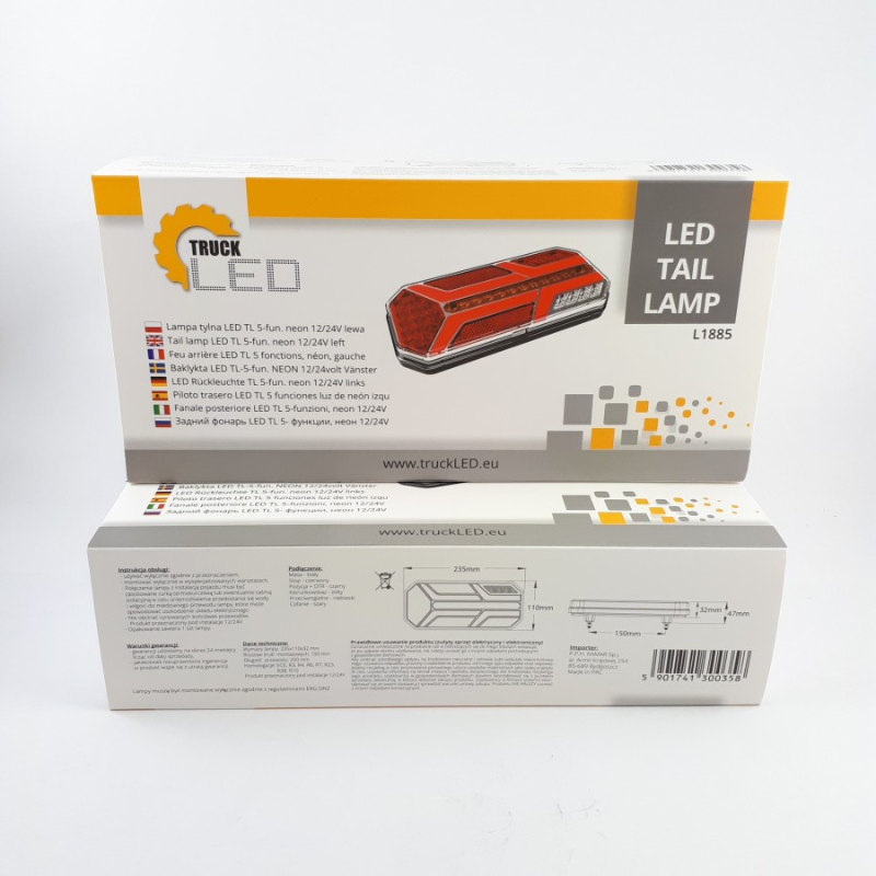 Lampa semnalizare, Tripla LED cu 7 functii, efect Neon, 25.5 x 11cm [3]