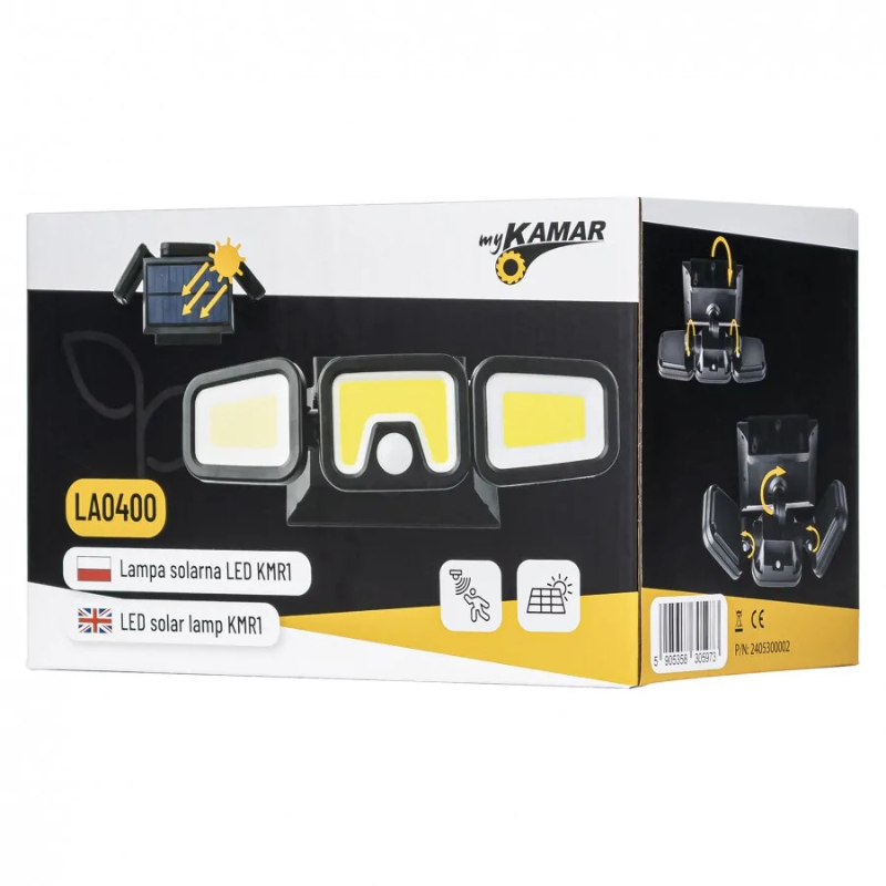 Lampa solara, 100 x LED, cu senzor de miscare, 8 - 10h [17]