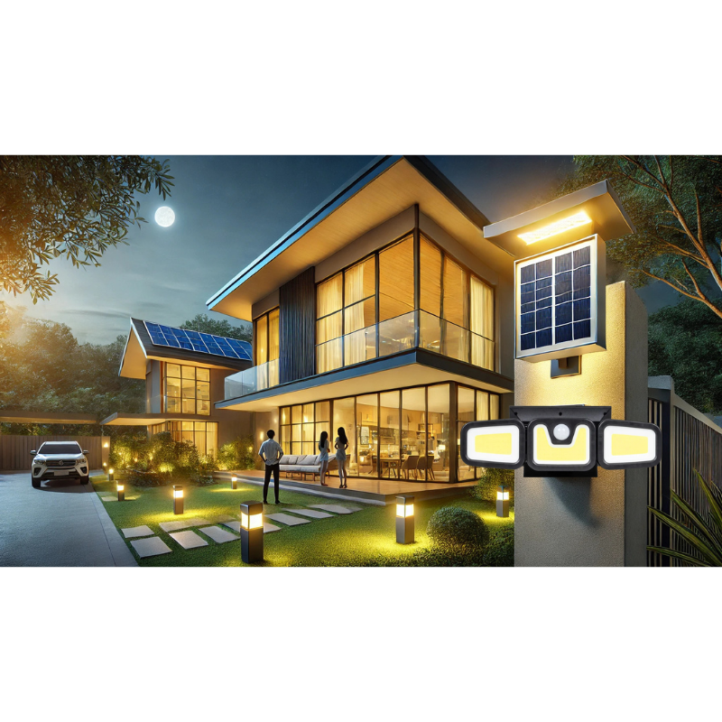 Lampa solara, 100 x LED, cu senzor de miscare, 8 - 10h [8]