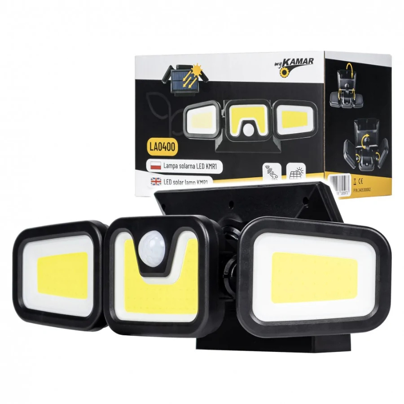 Lampa solara, 100 x LED, cu senzor de miscare, 8 - 10h [5]