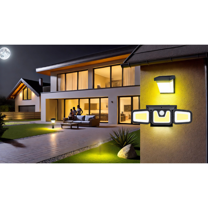Lampa solara, 100 x LED, cu senzor de miscare, 8 - 10h [7]