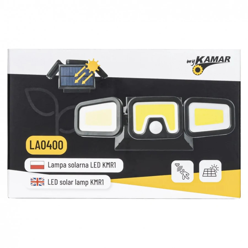 Lampa solara, 100 x LED, cu senzor de miscare, 8 - 10h [16]