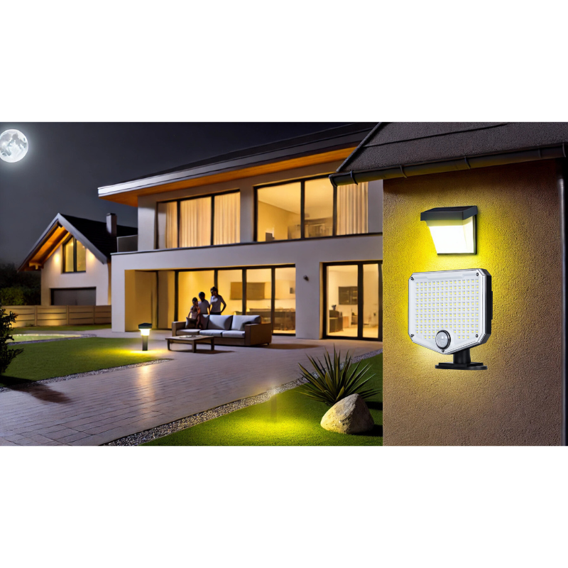 Lampa solara cu cablu, 153 x LED, cu telecomanda [8]
