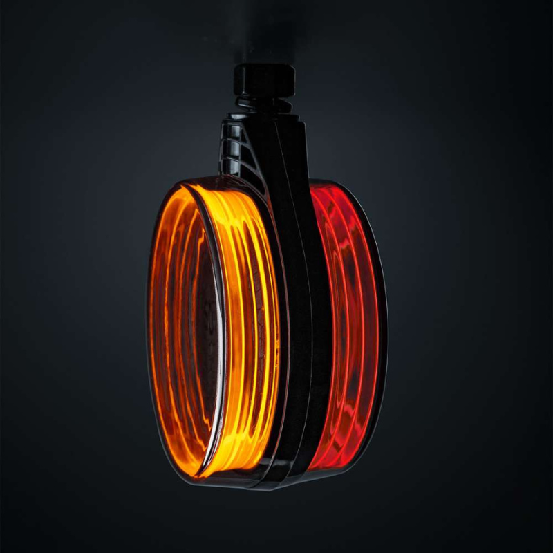 Lampa spaniola LED FOR9T pentru Oglinda, Alb-Portocaliu-Rosu, Lentila Fumurie, 12/24V, IP67 [13]