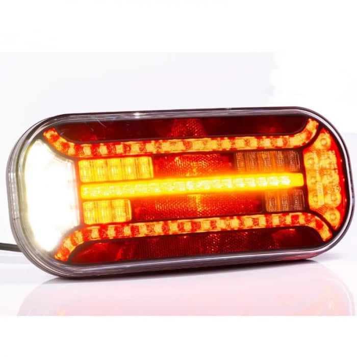 Lampa spate 302x130, LED, 6 functii, semnalizare dinamica - Fristom FT-610 LED DI P [3]