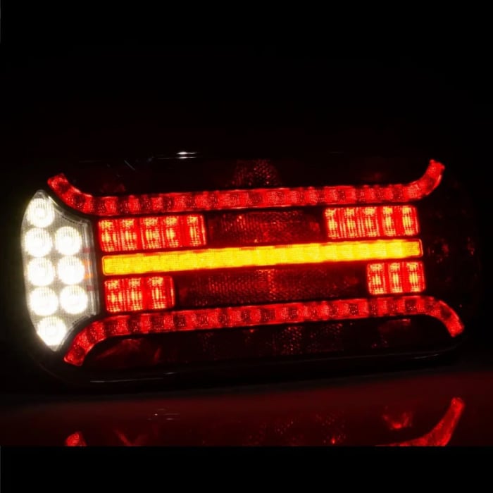 Lampa spate 302x130, LED, 6 functii, semnalizare dinamica - Fristom FT-610 LED DI P [2]