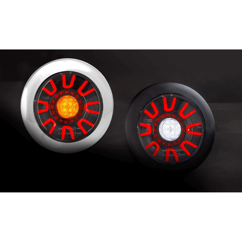 Lampa spate cromata, tripla cu 3 functii, 15.5 x 4.7cm, pozitie, stop si semnalizare [3]