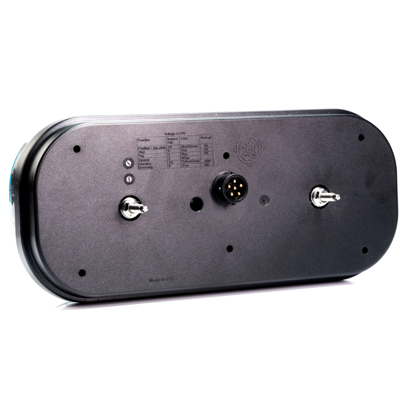 Lampa spate LED cu triunghi reflectorizant, semnalizare dinamica 6 functii, mufa 6 pini, 12-30V [3]