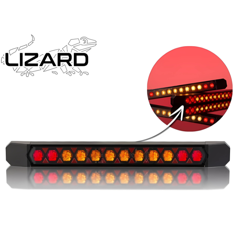 Lampa spate LED multifunctionala dinamica LIZARD, 25.2cm, 3 functii, 12/24V, IP 68 [8]