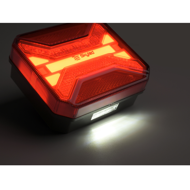 Lampa Spate LED Patrata, 12-24V, cu Stop, Semnalizare, Pozitie si Iluminare Numar [6]