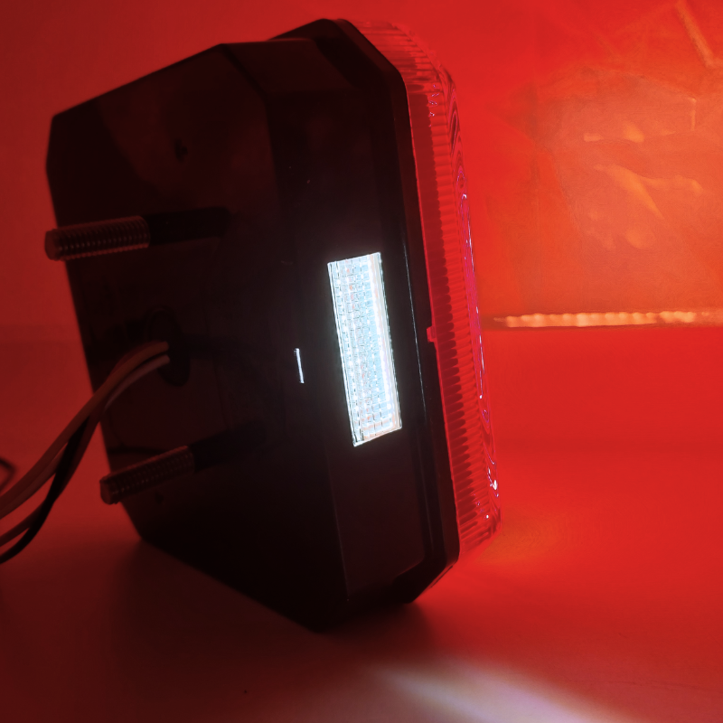 Lampa Spate LED Patrata, 12-24V, cu Stop, Semnalizare, Pozitie si Iluminare Numar [10]