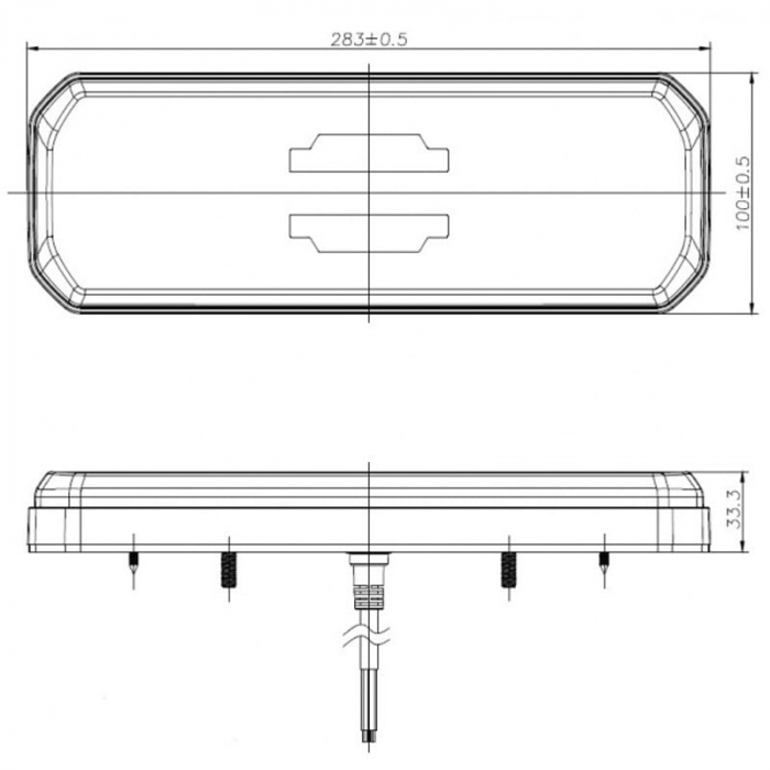 Lampa spate stop cu semnalizare dinamica, LED, efect neon, 28.3 x 10cm [2]