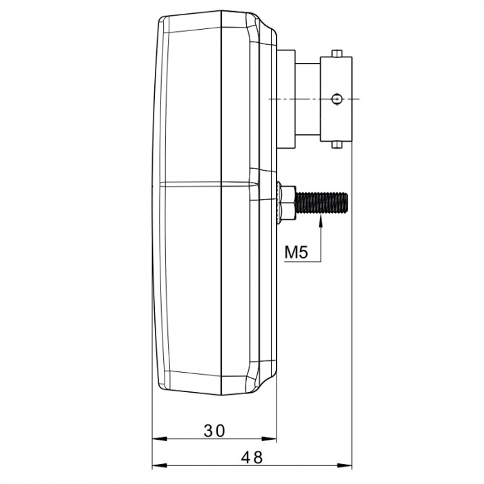 Lampa spate, tripla universala cu LED 12V cu mufa Bayonet, 99.7 x 92.7mm [4]