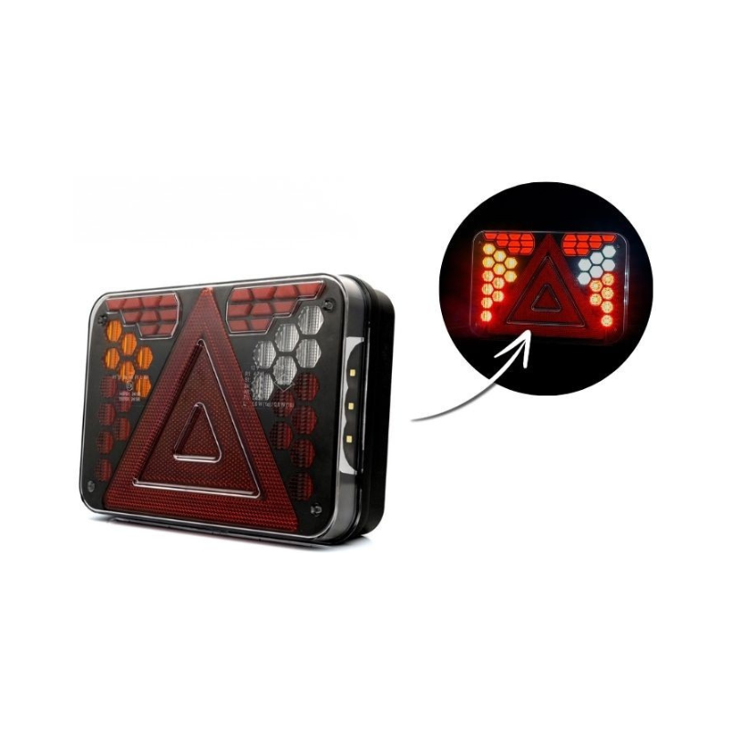 Lampa stop LED, triunghi, stanga/dreapta, multifunctionala, 12V, IP68 [2]